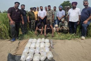 ड्रोन मूवमेंट के बाद BSF को मिली कामयाबी, फिरोजपुर बॉर्डर पर पकड़ी करोड़ों की हेरोइन